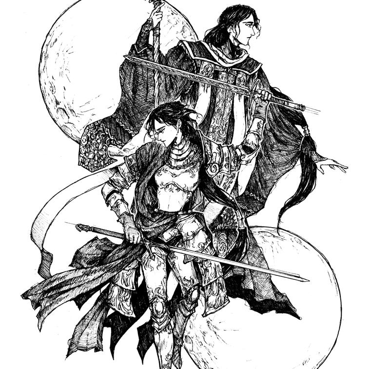 Twin moons | A4 print | €24.99