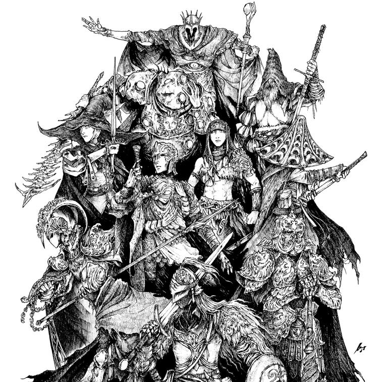 Tarnished of Roundtable hold | A3 print | €32.99